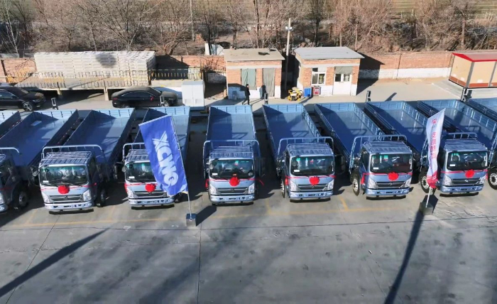 汇彩网登录大厅轻卡新能源运输车批量交付山东客户