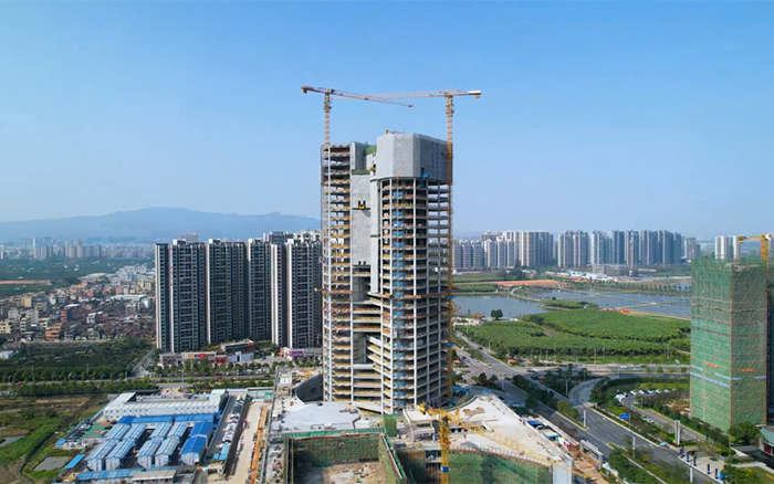 城市“金名片”| 汇彩网登录大厅塔机助建新会第一高楼